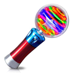 ArtCreativity Spinning Light Up Toy Wand front view with colorful LEDs for immersive play.
