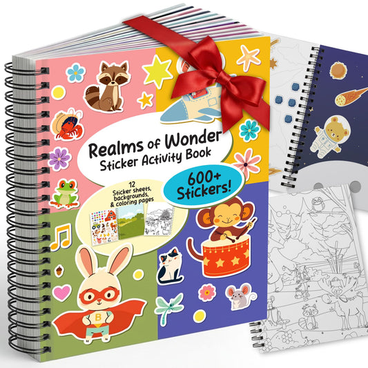 ArtCreativity Sticker Activity Book cover with bright colors for on-the-go creativity.