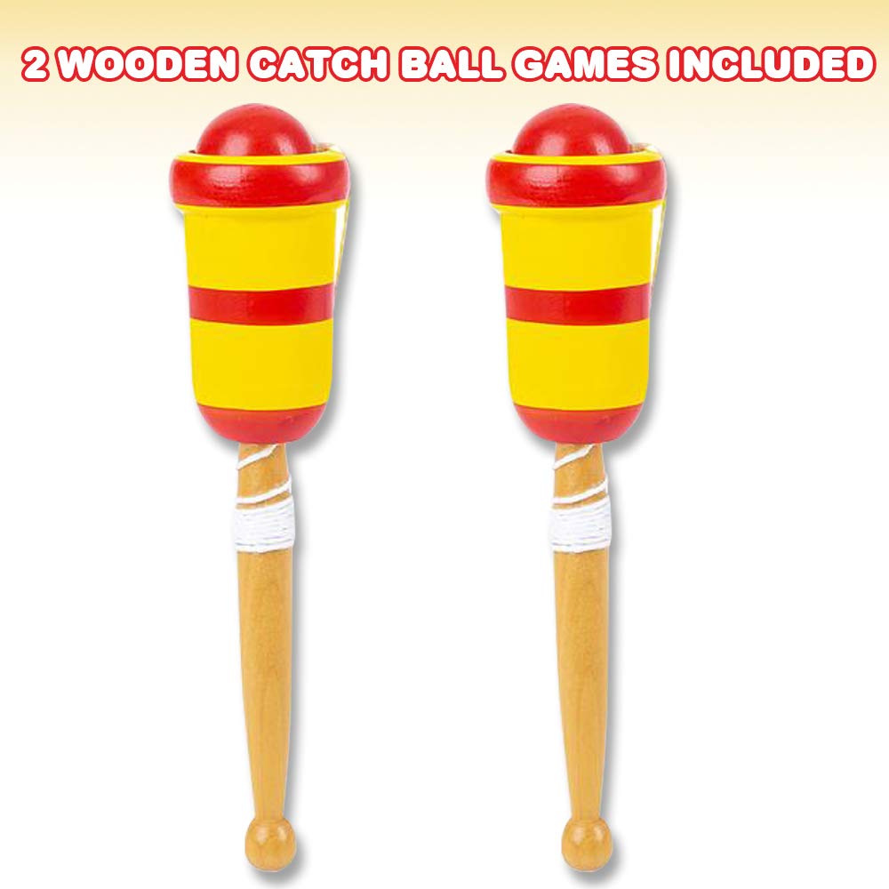 ArtCreativity wooden catch ball cup and ball for building hand-eye coordination.