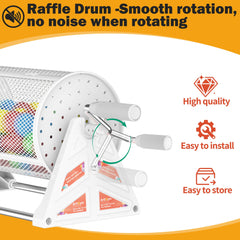 ArtiSpin raffle drum portable design for mobile use and travel to events