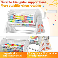 ArtiSpin raffle drum see-through mesh design promotes transparency during draws
