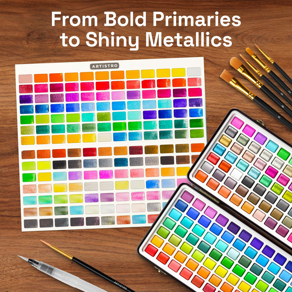ARTISTRO built-in mixing palette streamlines blending during plein air sessions.