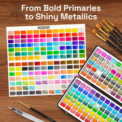 ARTISTRO built-in mixing palette streamlines blending during plein air sessions.