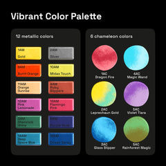 ARTISTRO chameleon colors 6-set reveal light-shifting hues for dynamic pages