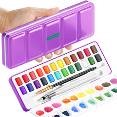 ARTISTRO watercolor set with 24 colors in a metal box for vibrant on-the-go art