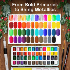 ARTISTRO metal box keeps pigments secure and organized during travel and storage.