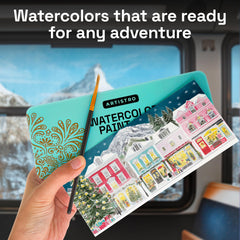 ARTISTRO water brush pen demonstrates included tools for clean washes.