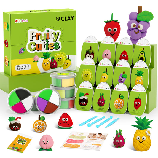 ARTPAR Air Dry Clay Kit Watermelon fruit creation for classroom crafting.