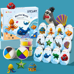 ARTPAR air-dry clay kit front view with bright colors for kids crafts