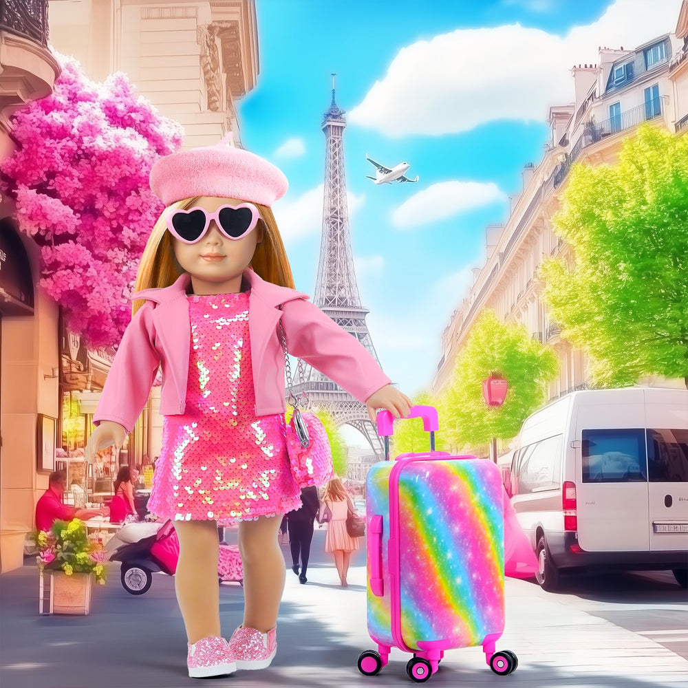 ARTST 18 Inch Doll Suitcase accessories reveal imaginative travel surprises