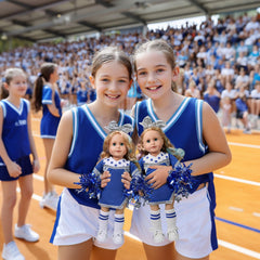 ARTST Cheer Uniform doll outfit detachable silver hairbow adds a shiny flair