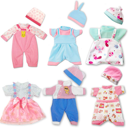 ARTST 12-inch doll jumpsuits for easy dress-up and mix-and-match play.