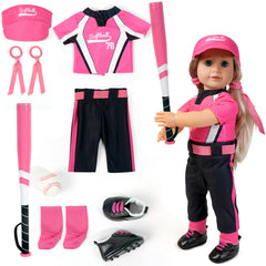 ARTST softball doll hat in rose pink for stylish playtime