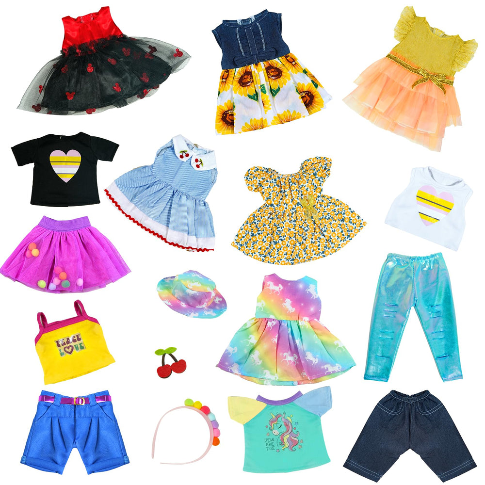 ARTST sunflower dress for 18-inch doll adds sunny charm