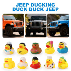 Arttyma jeep ducking bath toy set ideal for events and decorations.