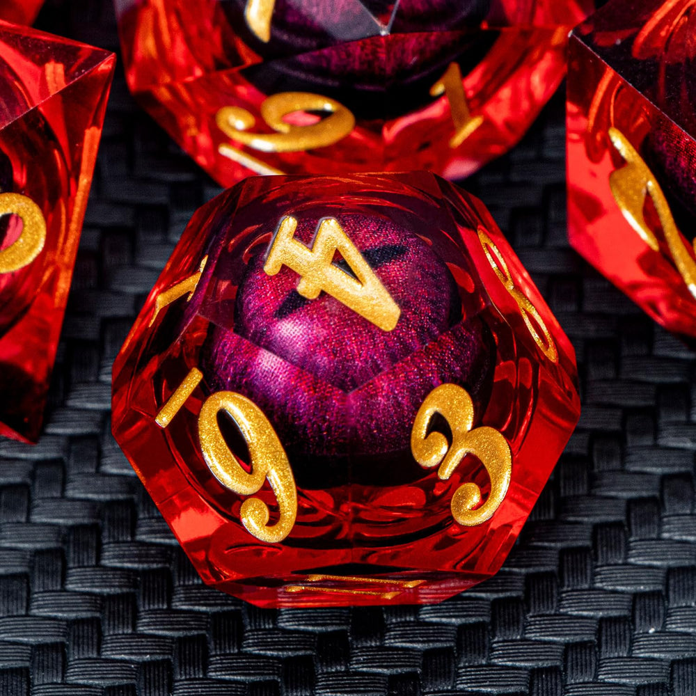 ARUOHHA D20 red resin for bold fantasy rolls