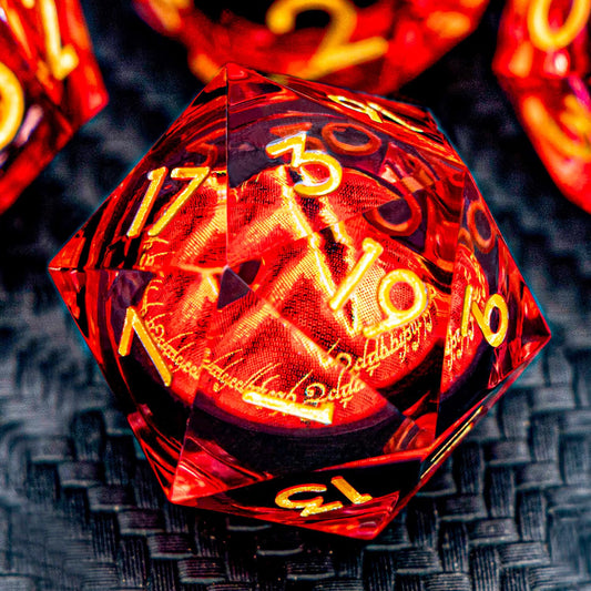 ARUOHHA Gazes Eye dice with liquid core visible during rolls