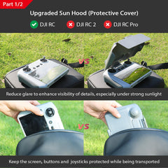Arzroic 180-degree sun hood angle supports flexible framing outdoors