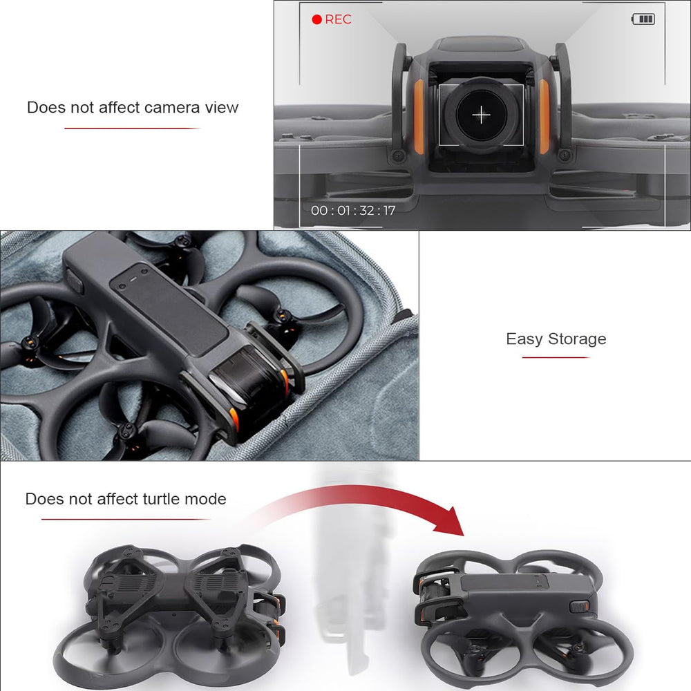 Arzroic storage-friendly guard stays on during storage for ready-to-fly use