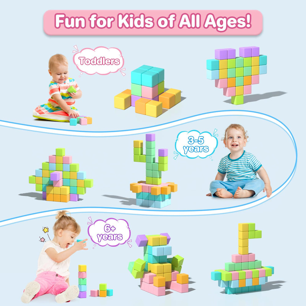 Asago magnetic blocks guide young builders with simple, colorful magnet setups.