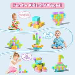 Asago magnetic blocks guide young builders with simple, colorful magnet setups.