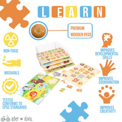 Asher and Olivia fruit puzzle uses bright images to boost recognition and early math