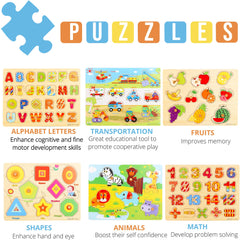 Asher and Olivia shape puzzle strengthens shape recognition and fine motor skills