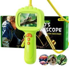 Ashfly borescope with 2.4-inch display showing outdoor visuals for kids