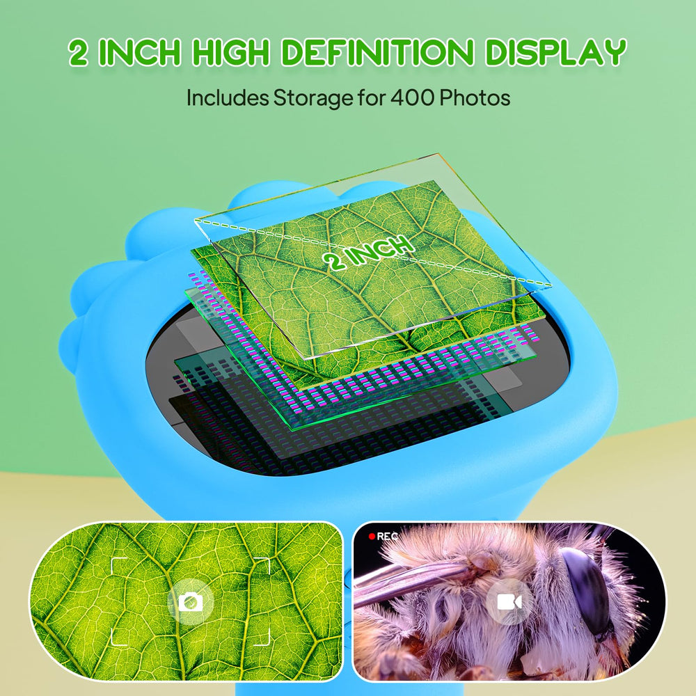 Ashfly Kids Microscope with adjustable LED light for clear observation