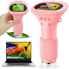 Ashfly kids microscope with digital screen for close-up viewing of tiny specimens.