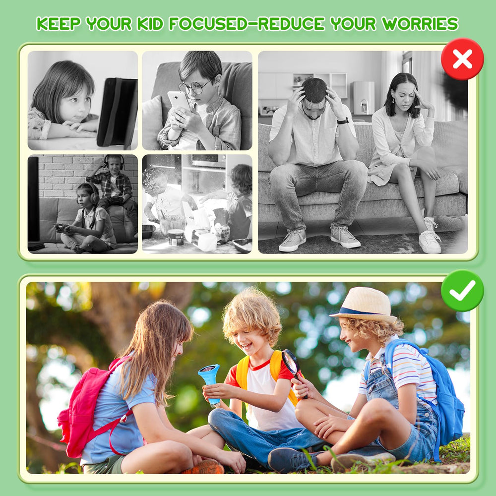 Ashfly Kids Microscope offers 10x to 1000x magnification for diverse specimens