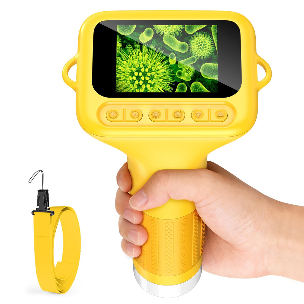 Ashfly Microscope with 2-inch screen for bright real-time observation of samples.