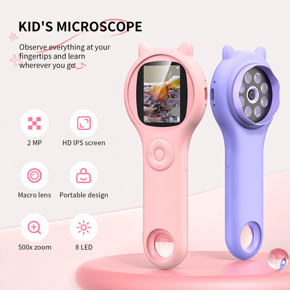 Ashfly Pink Miniscope 200x display view for clear digital observation on screen