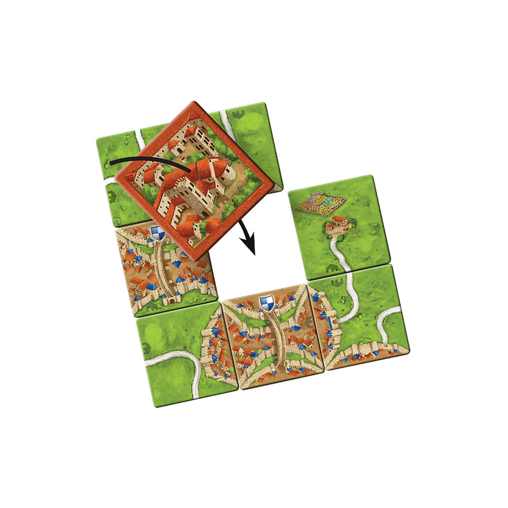 Asmodee Carcassonne Abbey and Mayor expansion abbey tiles for filling gaps and expansion opportunities