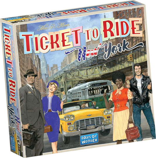 Asmodee Ticket to Ride New York board map for quick city routing.