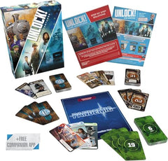 Asmodee Unlock! Game Adventures object-combine focuses on discovering clues together.