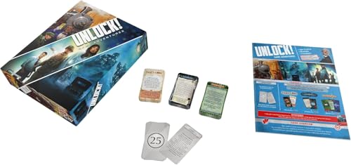 Asmodee Unlock! Game Adventures riddle-solving captures brain-teasing challenge for players.