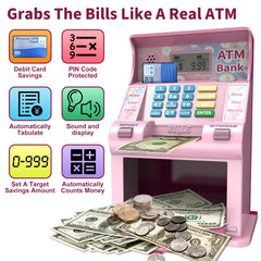 ASRIO ATM piggy bank savings goal visualization with progress indicator