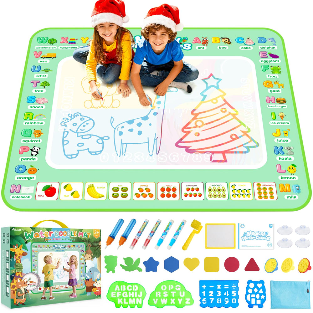 Assark Water Doodle Mat 40x32 inches offering a spacious mess-free drawing area for kids.