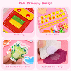 Asten Busy Board soft felt materials are safe for little hands