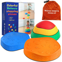 Astrell stepping stones stay steady with non-slip bases on grass, carpet, or floors