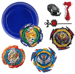 ASVEXKW battling tops 4-top set for kids, vibrant colors and engaging play.