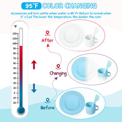 Asweets plastic plates contribute to imaginative meals and role play.