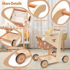 Asweets wooden wheels with rubber coating deliver smooth, floor-friendly motion