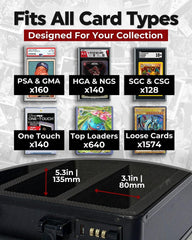 Durable aluminum alloy frame on the ATCOVE graded card case