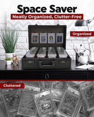 ATCOVE holds 640 top loaders and 1574 loose cards for full collections.