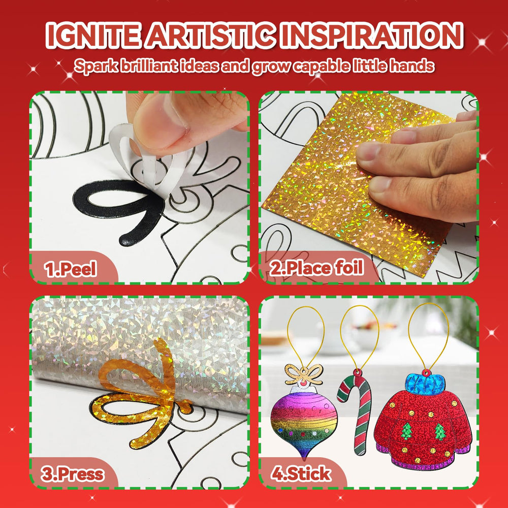 ATFUNSHOP EVA stickers pack: 50 festive designs for quick, colorful decorations.