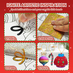 ATFUNSHOP EVA stickers pack: 50 festive designs for quick, colorful decorations.