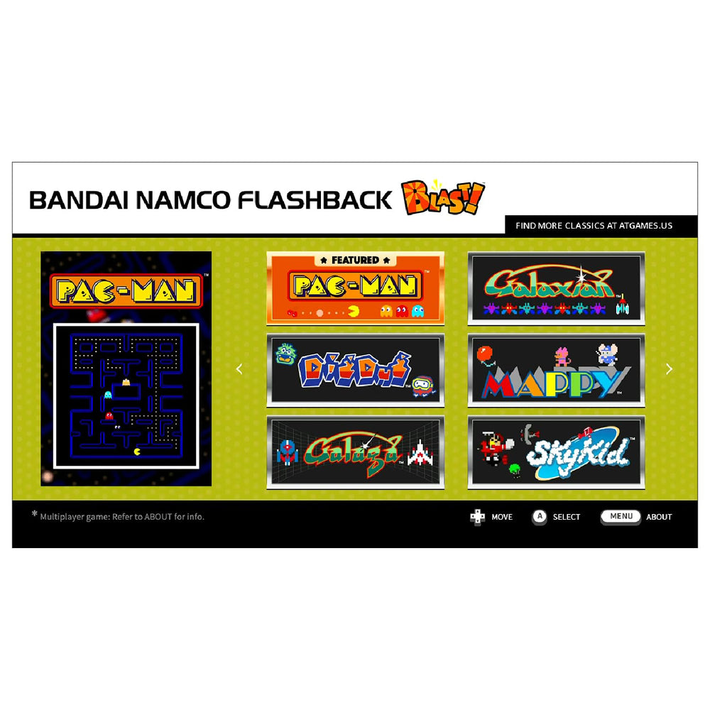 AtGames Bandai Namco Flashback Blast save and rewind for easier replay