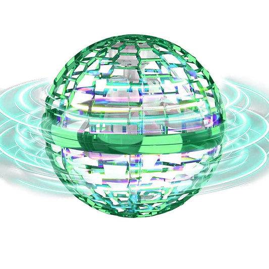 ATHLERIA Green Magic Flying Orb Ball lights up during play.